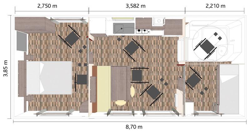 Cottage Comfort Wheelchair Accessible 34 m² – 2 Bedrooms 2/4 Ppl.